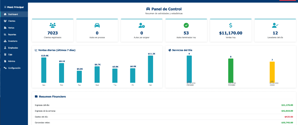 LavaPro Manager Real Dashboard
